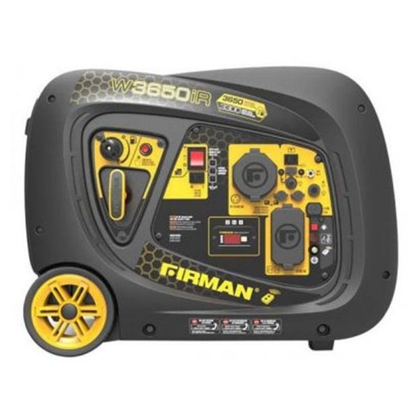 Firman Portable Generator, Gasoline, 3,300 W Rated, 3,650 W Surge, Recoil Start, 120V AC/12V DC/5V DC FMNW03381